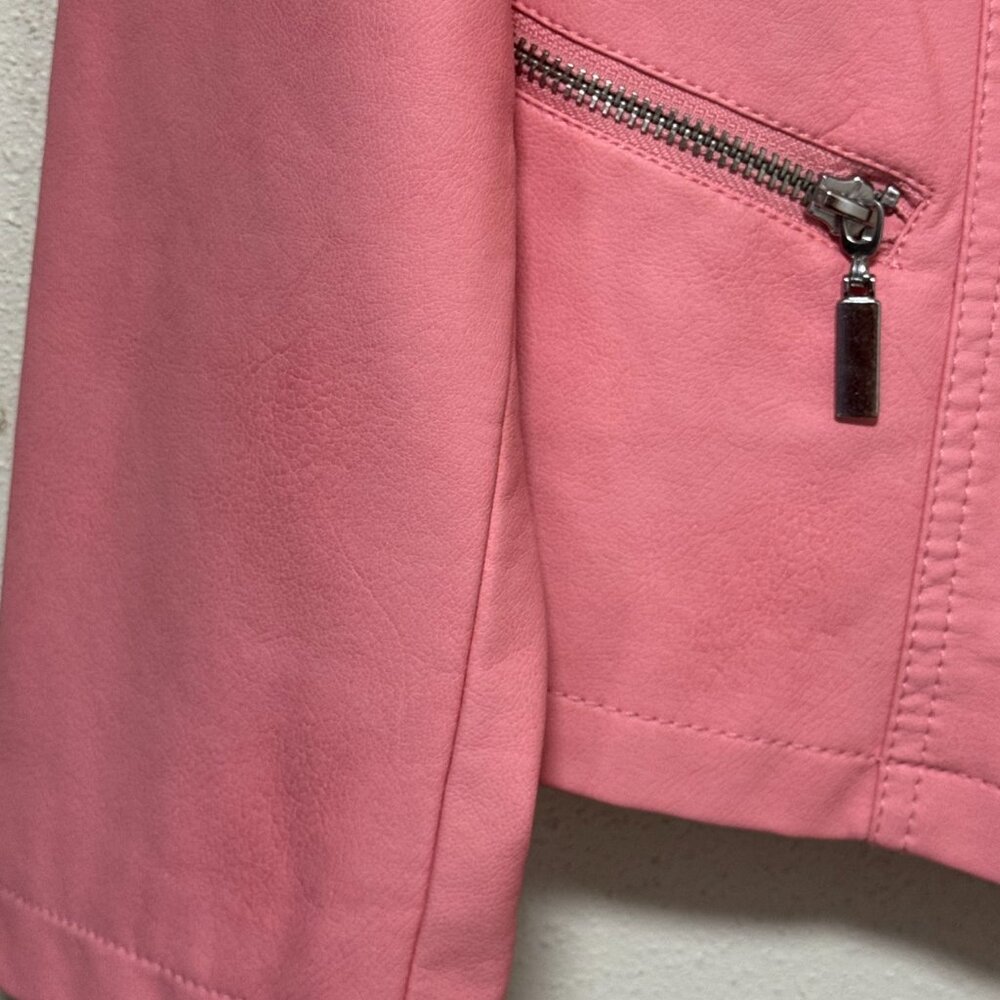 Pink Alfani vegetarian leather jacket, NWT, size: L - Picture 3 of 8